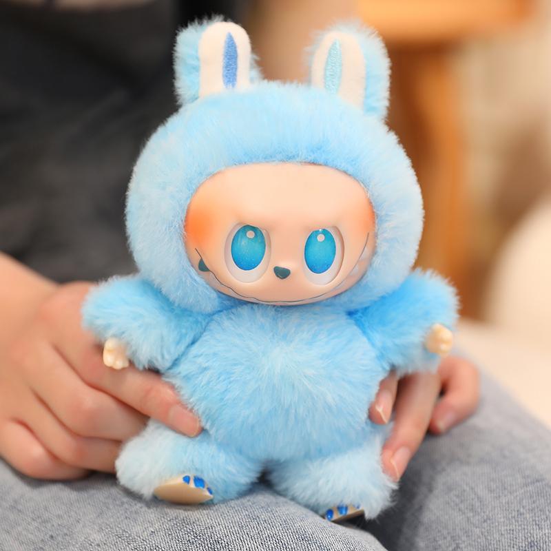 Cartoon Labubu Vinyl Doll Stuffed The Monsters Heartbeat V3 Soft Plushies Bag Pendant Birthday Xmas Gifts Girl Child