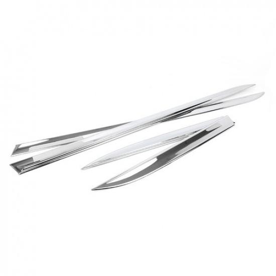 4x Chrome Door Body Side Line Cover Molding Trim Fit Jeep Grand Cherokee 14-18