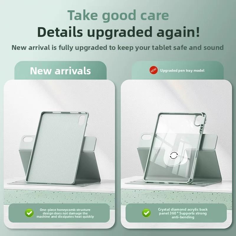 -360° Rotation Case For Ipad A16 11th Air Pro 11 12.9 13 5 4 3 2 9.7 M3 Smart Funda iPad 10th 10.9 9th Gen Mini 7 8.3 10.2 Cover