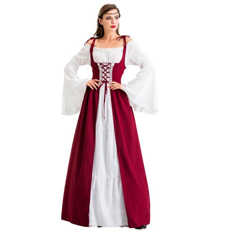 Halloween costume medieval renaissance cosplay dress costume plus size women's clothing