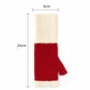 1 Pair Korean Style Knitted Gloves Soft Warm Half Finger Gloves Protect Wrists Cold-proof Color-blocked Gloves
