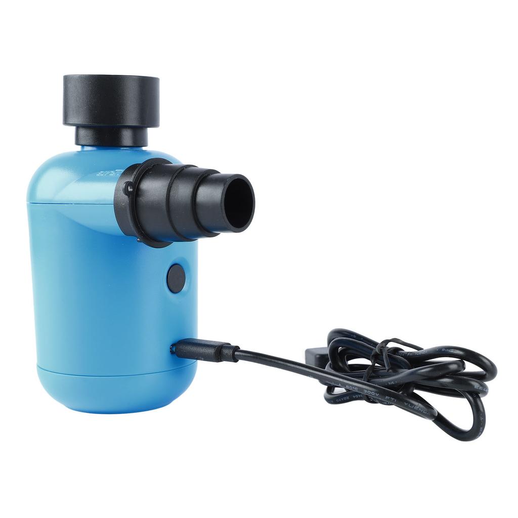 Electric Air Pump Portable Blue Inflator Deflator Pump Perfect for Outdoor Camping with USB Port