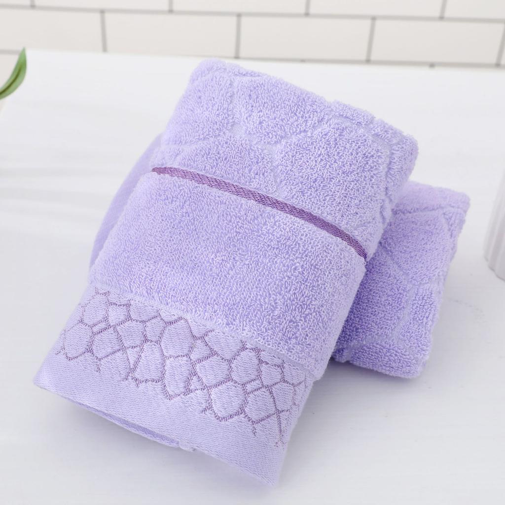 Solid Color Thickened Adult Face Wash Cotton Towel Super Soft Absorbent Cleansing