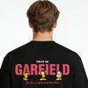 Garfield "TRUST ME" Front and Back Print Short Sleeve T-Shirt, American Streetwear Brand Heavyweight Cotton Loose Fit Oversized Couple Top