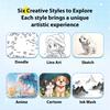 AI Drawing Thermal Printer with Voice Recognition Childrens Printer 6 Style Options Built in Battery AI Doodle 24