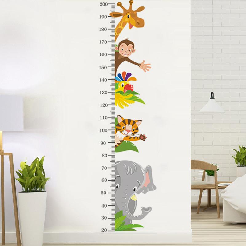 

2pcs/1set Height Measurement Growth Chart Wall Stickers, Removable DIY Art Wall Sticker for Living Room and Bedroom Decoration