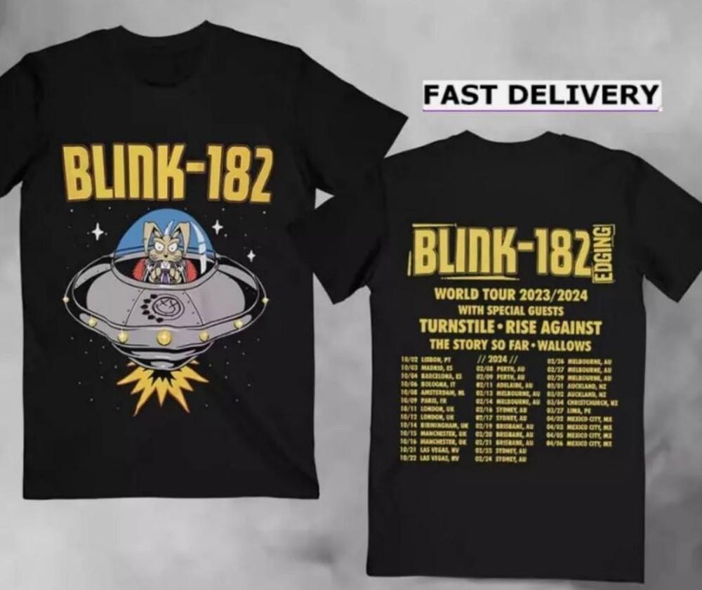World Tour Blink 182 2023 2024 Concert Barker T-Shirt Rabbit Medium Macbeth Bnwo