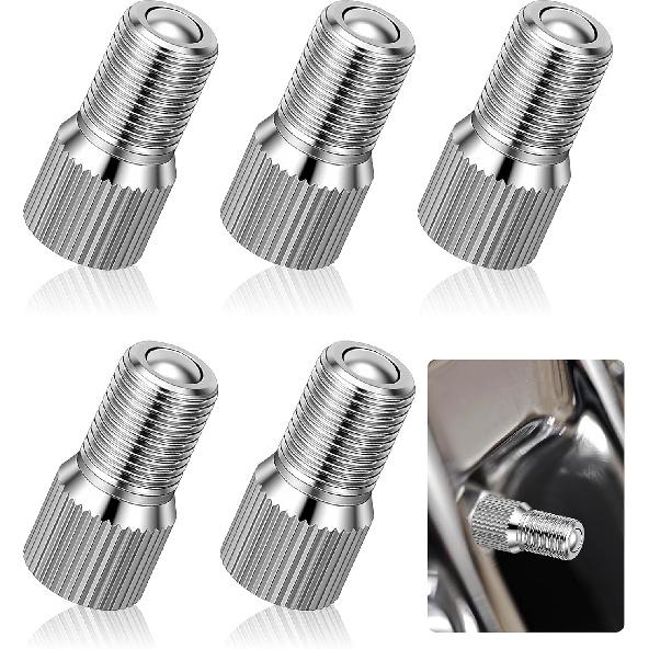 5 PCS Valve Stem Extensions, Screw-On Schrader Tire Valve Extender Adapter for Car Truck Motorcycle Bike (19mm, Universal)
