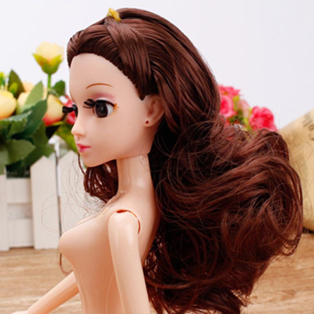 Color Hair 1 PC Nude Doll with Head for Dolls 11 Joint Moving Naked Bodies DIY Toys Accessories