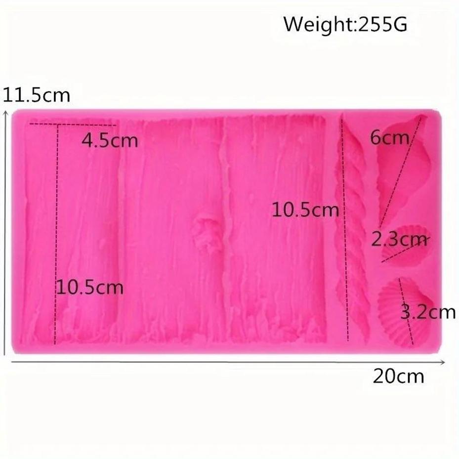 

1 Pcs New Retro Bark Conch Silicone Fondant Mold Diy Chocolate Baking Cake Border Decoration Mold New
