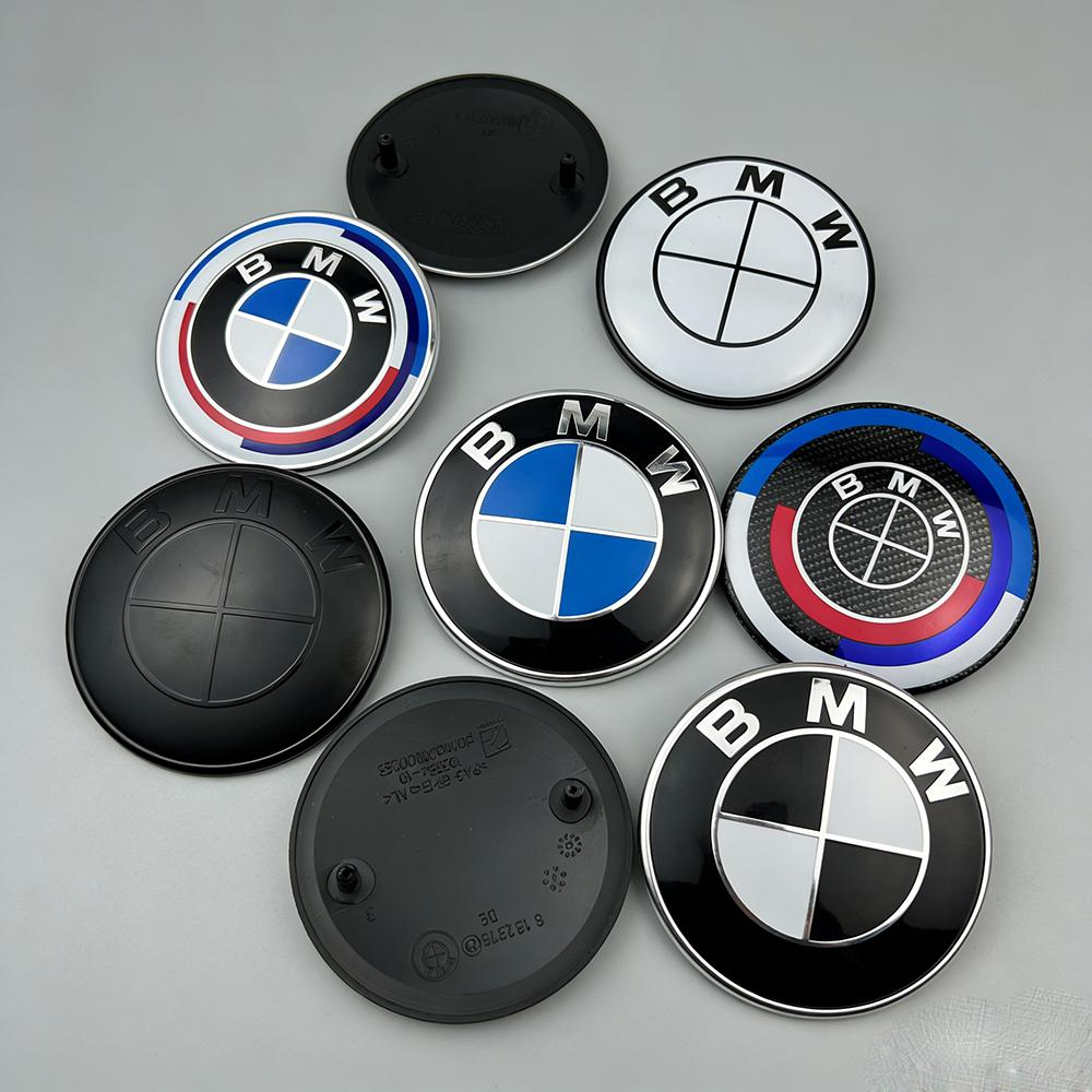For BMW M 2pcs 74mm 82mm Car Front Hood Bonnet Emblem Rear Trunk Badge For BMW E30 E36 F34 F23 G14 G20 G30 X1 X2 X3 X5 M1 M2 Accessories
