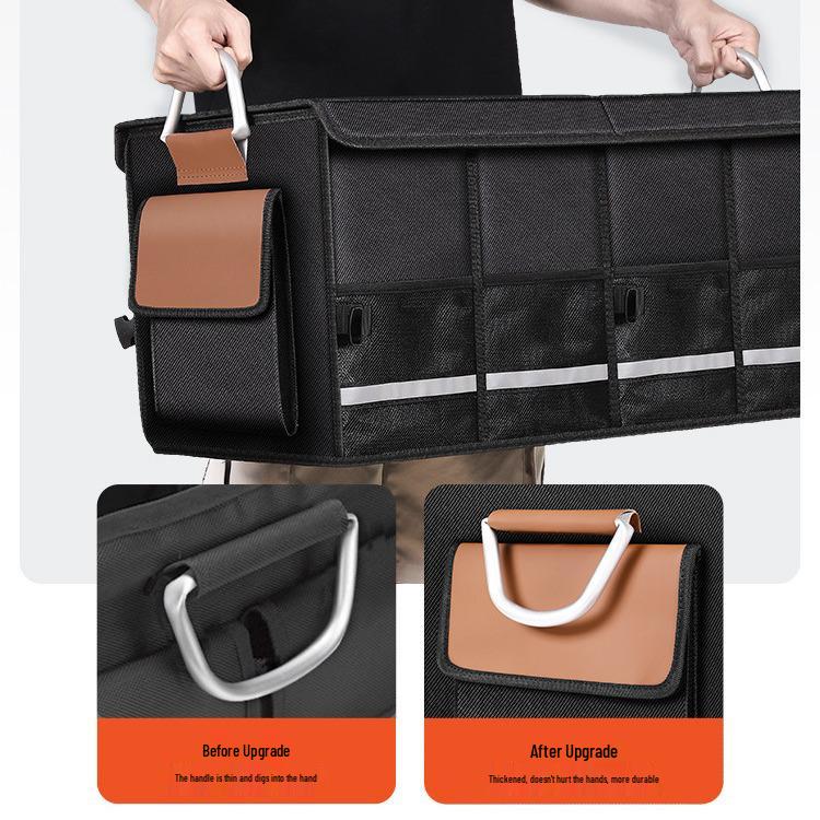 Foldable Waterproof Car Trunk Organizer: Multifunctional Vehicle Storage Box