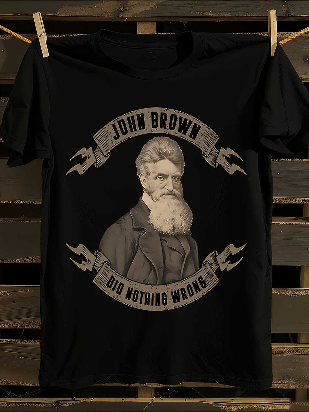 John Brown Signature Name & Initials Print T-Shirt M