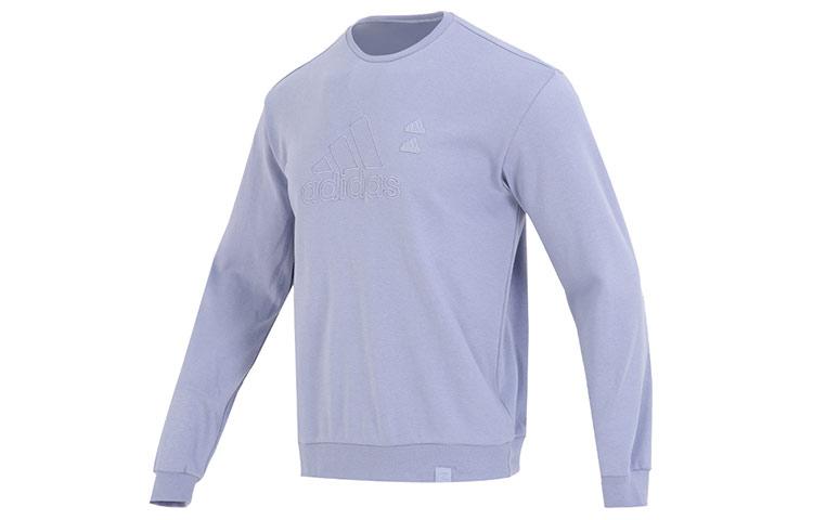 Adidas Sweatshirts Men s Purple Crew Neck Moderate Regular IA6955 L
