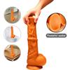 VaHppy Dildo extra large 2090g 37*8cm Masturbazione del pene per le donne Gay a forma di fallo Cavallo Pene Silicone liquido dorato Ventosa di potenza