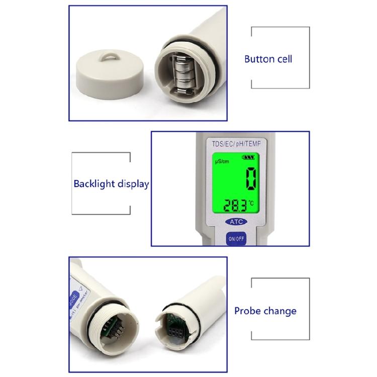 Portable pH TDS EC Temp Digital WaterQuality Tester Monitors Meter Test Pen