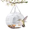 Waterproof Hanging Acrylic Bird Feeder Large Capacity Strong Suction Cup Bird Feeding Station Transparent with Hook