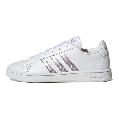 Grand Court Beyond White Matt Lila Metallic Damen Sneaker Wolkenweiß GW9247