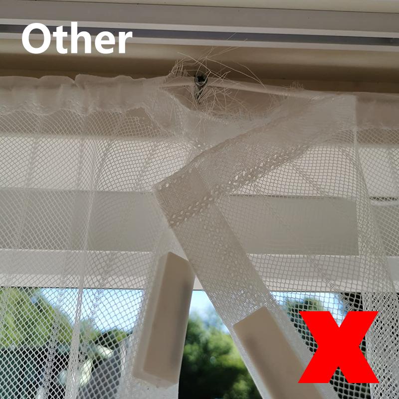 Magnetic Door Screen White Mosquito Net Customized Size Summer Insect Automatic Closing Suitable for Large Sliding Glass