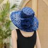 Women's Sun Hat Mesh Topper Organza Summer Sun Hat Vintage Outdoor Gauze Hat Beach Polka Dot