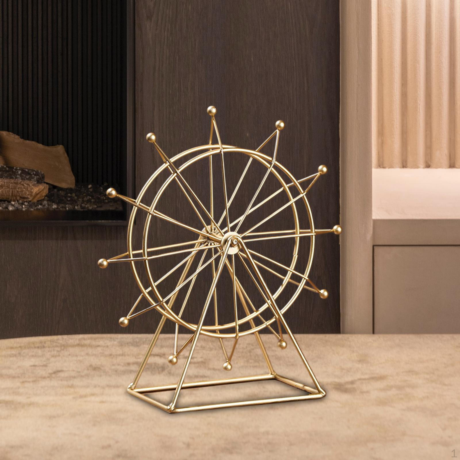 

Miniature Wheel Model, Collectable Decorative Sculpture Art Modern Architecture Figurine for золотий