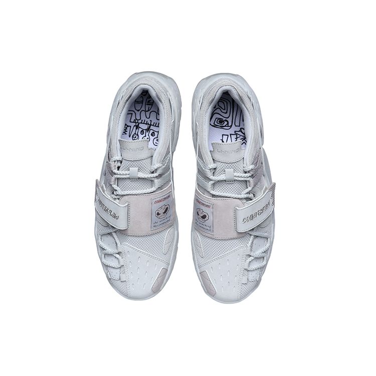 Li Ning CF Tissage Trail Cuir Synthétique Absorption des Chocs Antidérapant Résistant à l'Usure Respirant Léger Chaussures de Sport Décontractées Basse Tige AGLR065-2