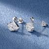 S925 Sterling Silver Swan Stud Earrings for Women - Elegant and Trendy Valentine's Day Gift