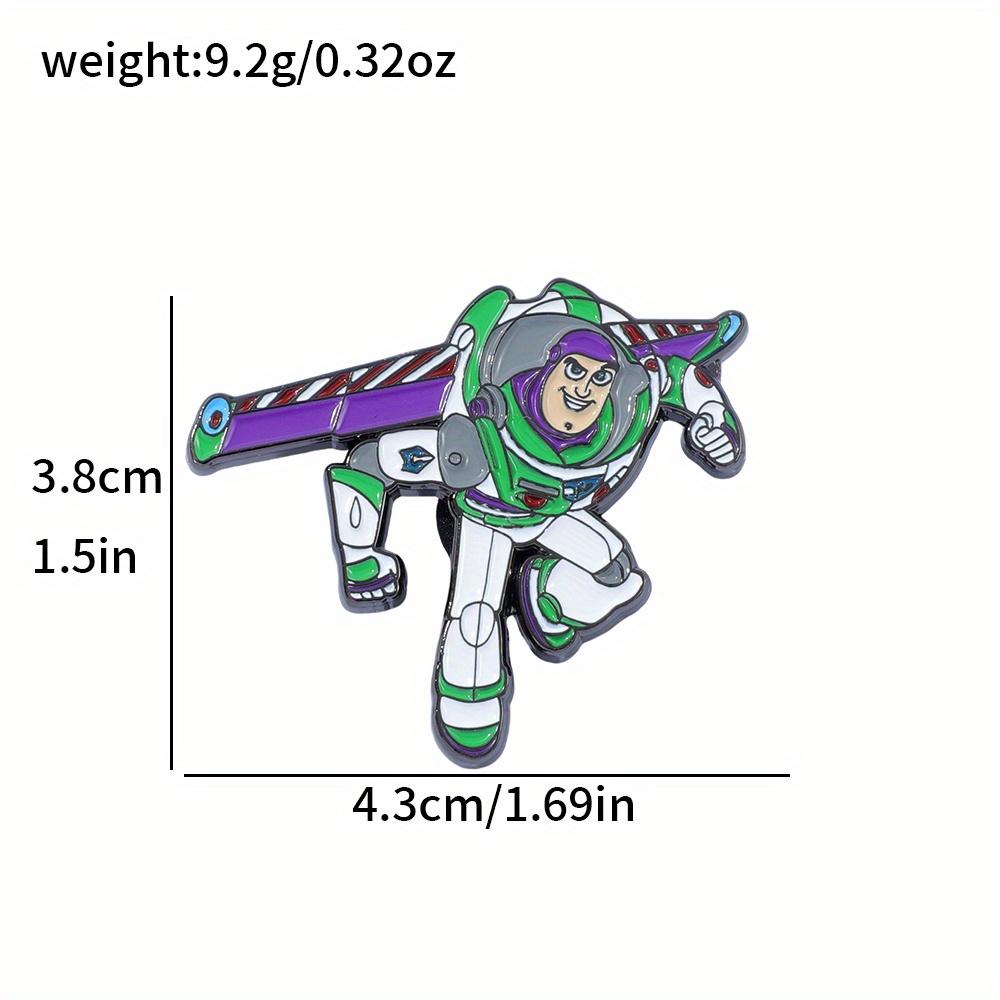 1pcs Disney Buzz Lightyear Cartoon Brooch Creative Toy Enamel Pin Clothing Backpack Jewelry Metal Badge Ornament Holiday Gift