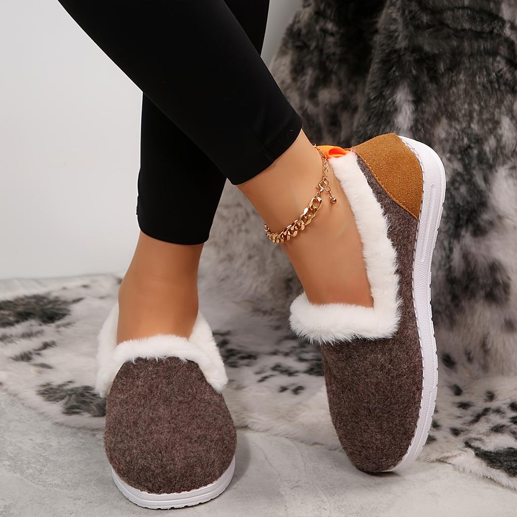 Winter New Indoor and Outdoor Women's Fashionable with Plush Comfortable Warm and Lightweight Women's Shoes