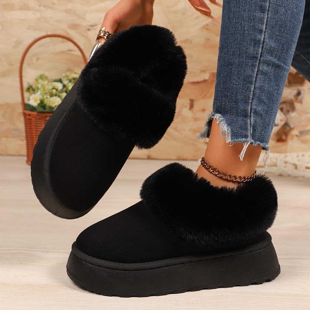 Low-top Fleece Thickened Warm Snow Boots 2025 New One-foot Fleece Shoes Winter Boots Cotton Shoes