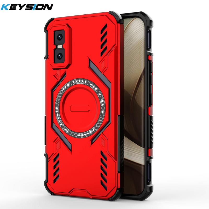 KEYSION Hollow Heat Dissipation Case for Infinix GT 30 Pro 5G TPU+PC Magnetic Cooling Shockproof Phone Cover for Infinix GT 30
