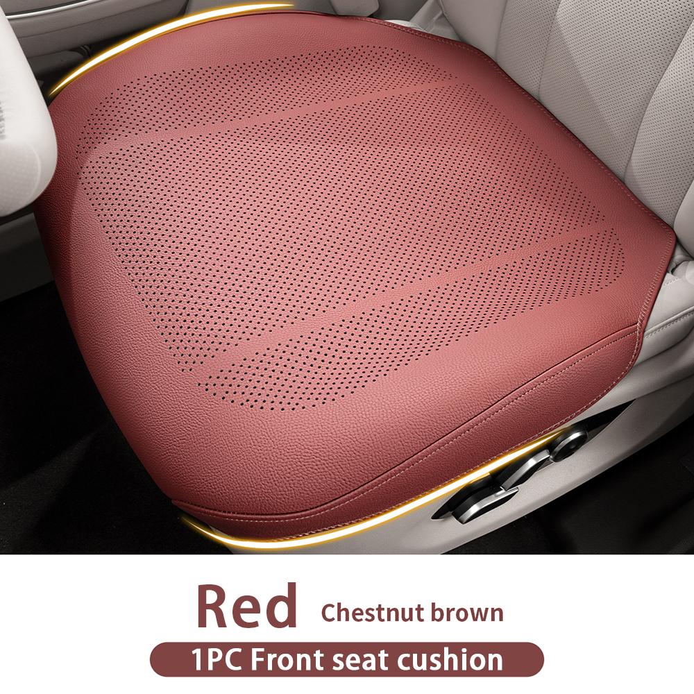 Universal Car Seat Cushion Leather Thin Breathable Hole Summer Car Interior Seat Cover Four Seasons Automotive Parts