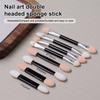 10 Stück Nagelpulver Pinsel Schwamm Einweg Doppelseitig Lidschatten Applikator Spiegel Chrom Pigment Schwamm Stift