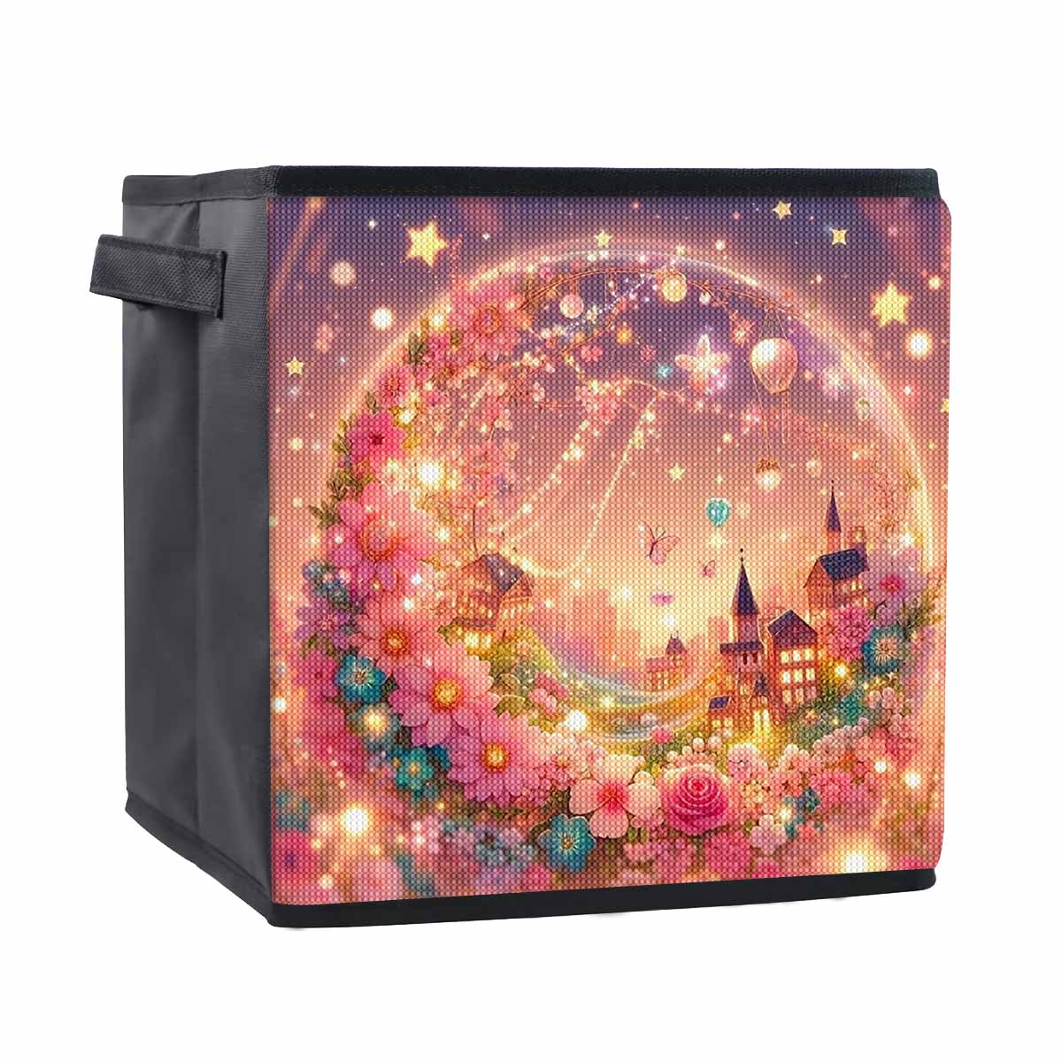 

Красивые цветы 5D Алмазная живопись Корзина для хранения Полная круглая выкладка Мозаика Алмазная вышивка Наборы для вышивания крестом Домашний декор Домашний декор 25cmx25cm