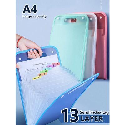 1pc Vertical File Folder, A4 Accordion Style Document Organizer Bag