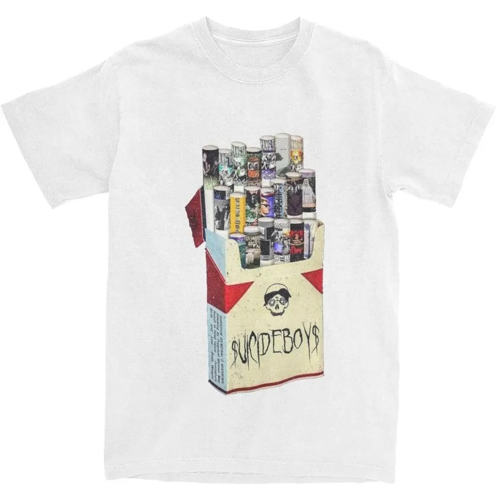 Fantastisches Vintage Suicideboys Zigarettenalbum T-Shirt Herren Damen Reine Baumwoll-T-Shirts Shirt Neuankömmling Übergroßes hochwertiges weiches T-Shirt