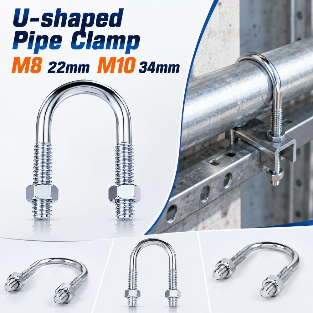 Multifunctional U-Bolts Screws with Screw Nut Fixed Clamp Pipes, Building Fasteners