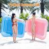 Modern PVC Pool Lounger Innovative Water Sprinkling Technology Tanning Pool Float Detachable Headrest Mattress