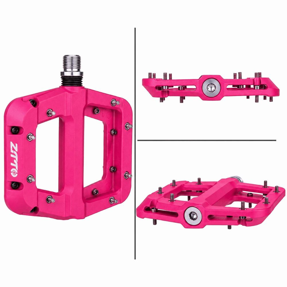 1 Pair Non Slip Mountain Bike Pedals 9/16 Inch Bike Flat Pedals  Road BMX MTB