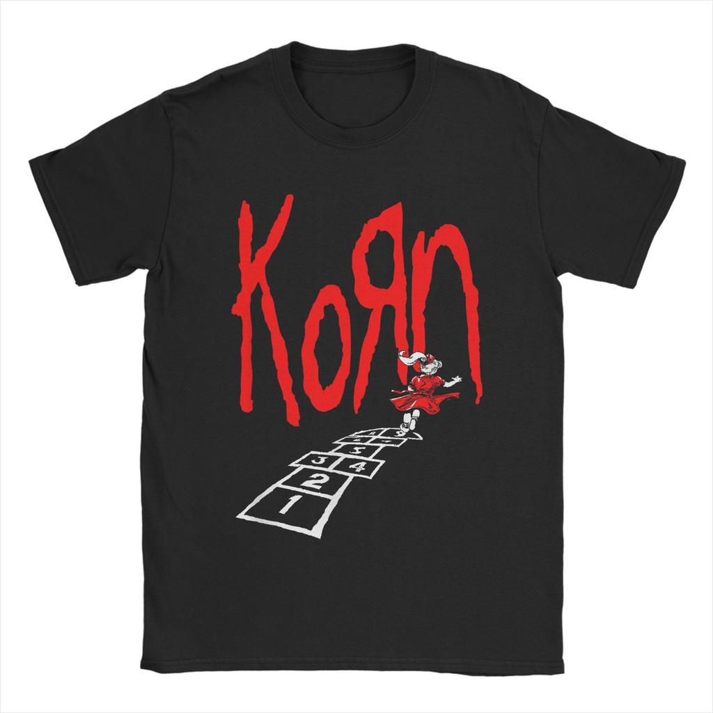 Korn Stoffpuppe T-Shirt Sommer Hip Hop T-Shirts Herren 100% Baumwolle Rundhals Große Größen 5XL T-Shirts Kurzarm Y2K Lustiges T-Shirt