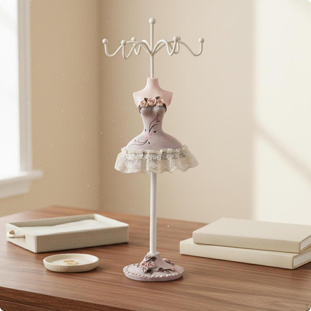Mannequin Jewelry Stand Decorative Earring Necklace Holder Sophisticated Tree Display for