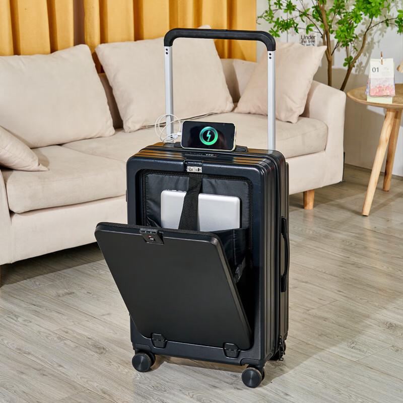 Li Shen Front-Opening Lightweight Spinner Luggage with TSA Lock 26 inch
