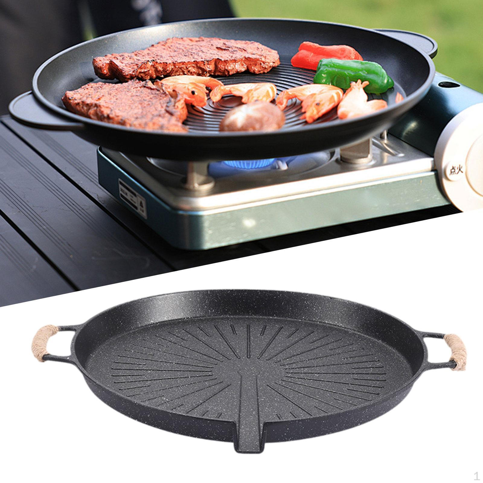 

Антипригарный противень круглый сковорода для барбекю посуда, премиум, портативный, сковороды сковорода-гриль для