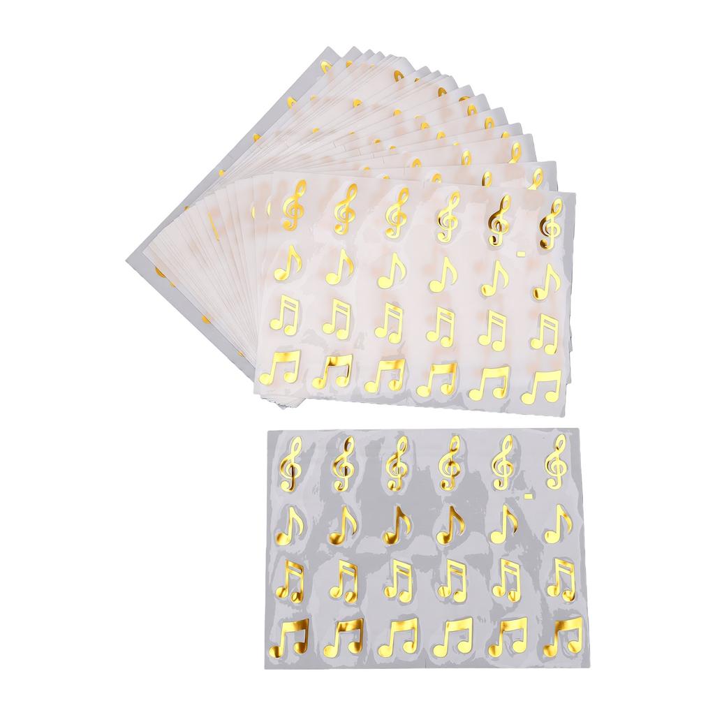 540 Pcs Music Note Sticker Glitter Self Adhesive Music Symbols Teacher Reward Stickers