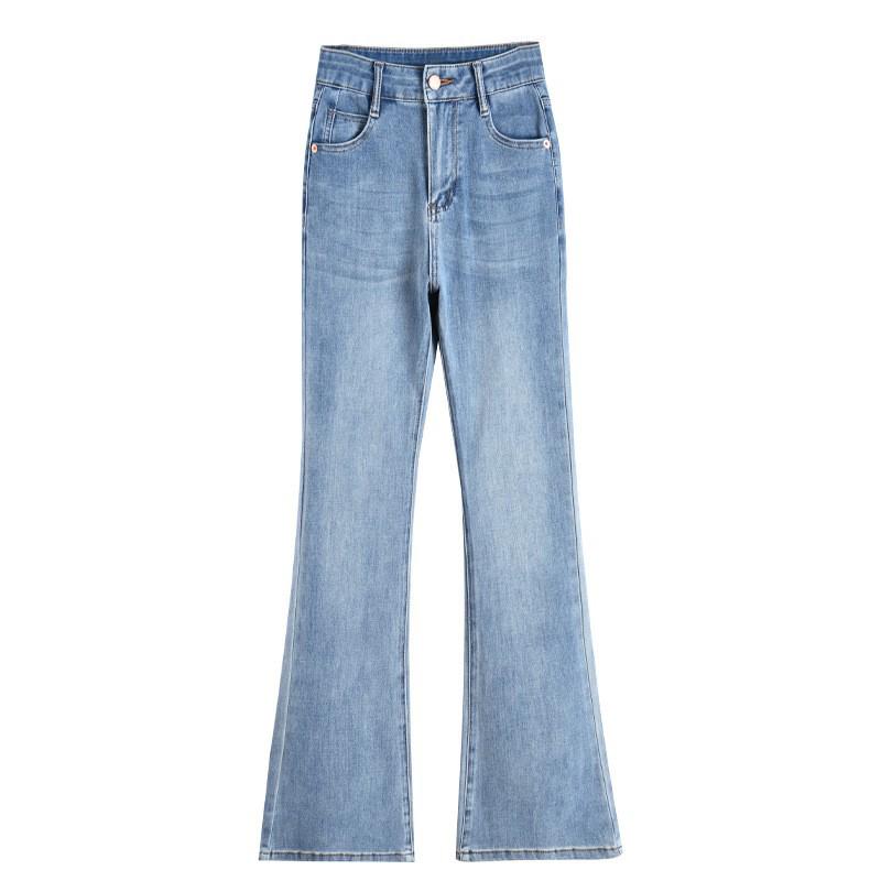 Dai Jia Er - 2026 Spring/Summer Women's High Waist Jeans, Petite & Tall Micro Flare Style