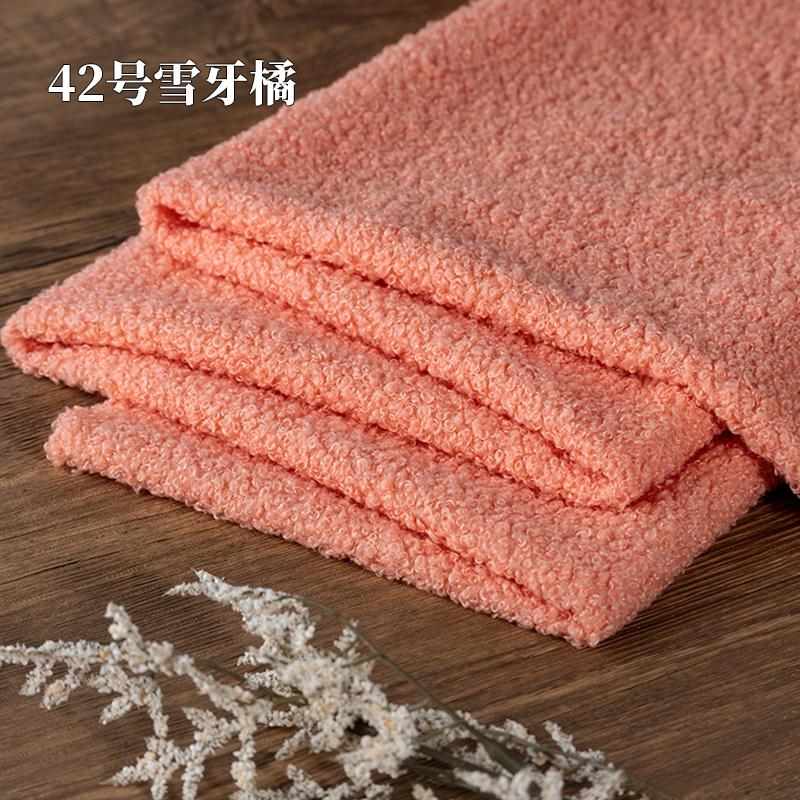 Teddy Plush Fabric Elasticity Soft By The Meter for Toys Pet Nest Cushion Handmade DIY Sewing Faux Lamb Fur Cloth Beige White