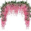 Single Branch Faux Wisteria Flower Vine Plants Strips Home and Garden Decorations