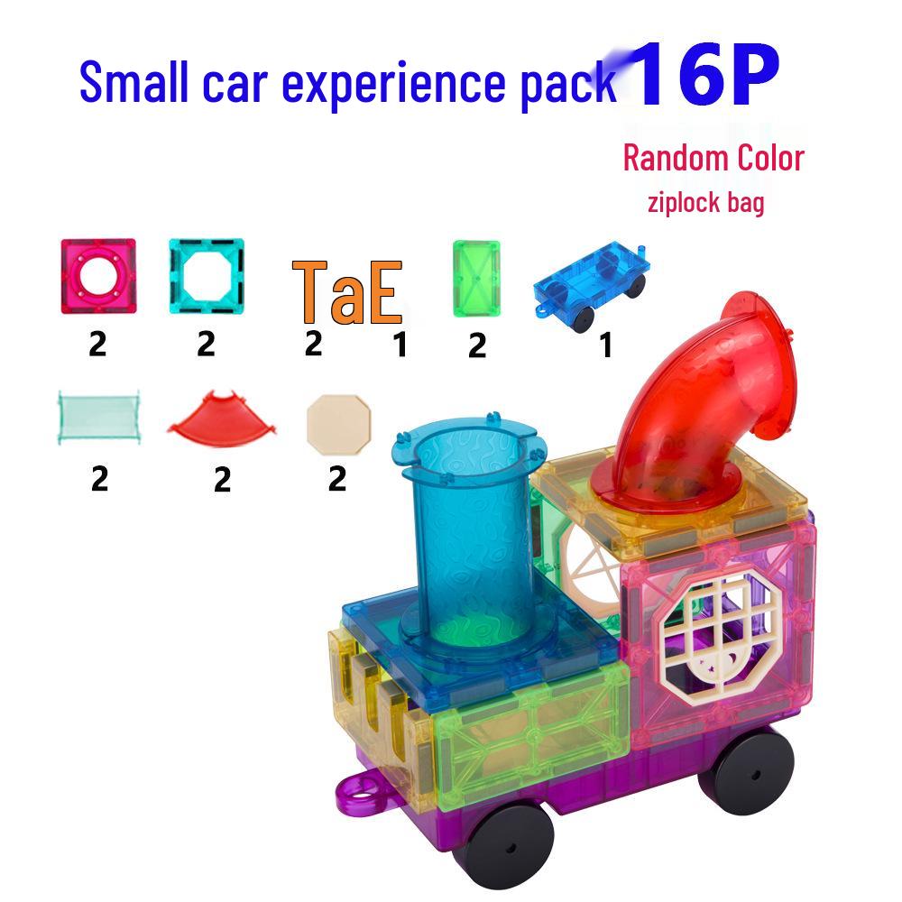 Carefully Curated Magnetic Pipe Slide Maze & Stained Glass Building Blocks for Kids