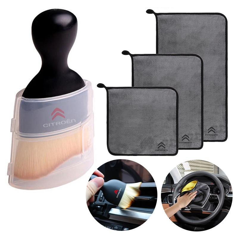 Car Cleaning Tool Soft Brush Dust Double-Faced Plush Wash Towel For Citroen C4 C3 C5 C1 C2 Berlingo C-Elysee C4-Picasso Aircross