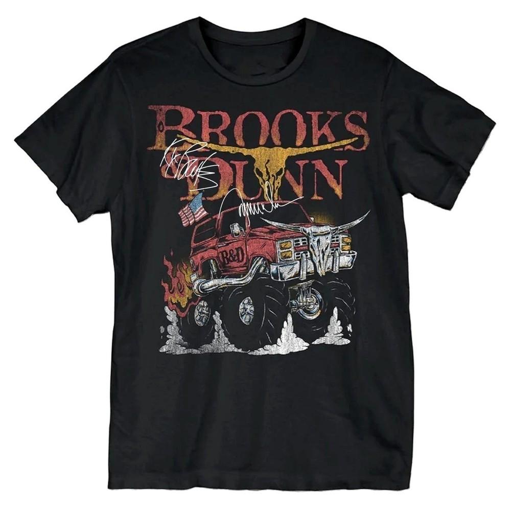 Новая популярная футболка с туровой символикой Brooks And Dunn Унисекс S235XL Футболка 1D431 Унисекс Футболка XL